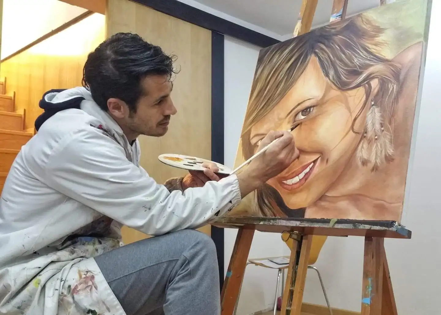 Nuno a pintar